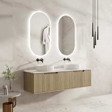 Colette 1500mm Wall Hung Double Vanity with Stone Countertop